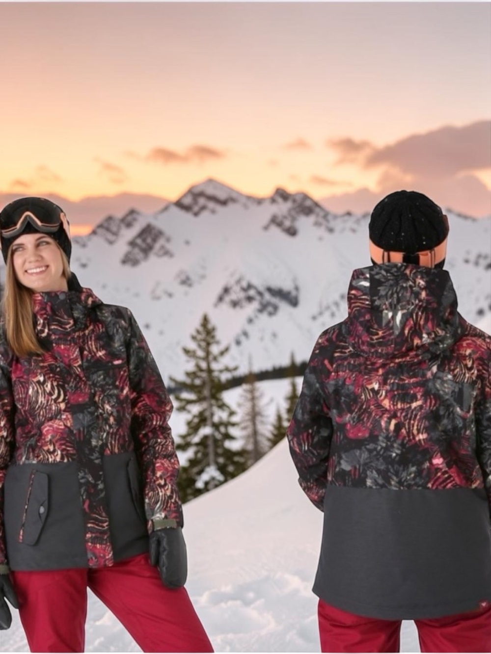 Roxy Jetty Block Zebratree Snowboard Zip Up Hooded Jacket Size XS